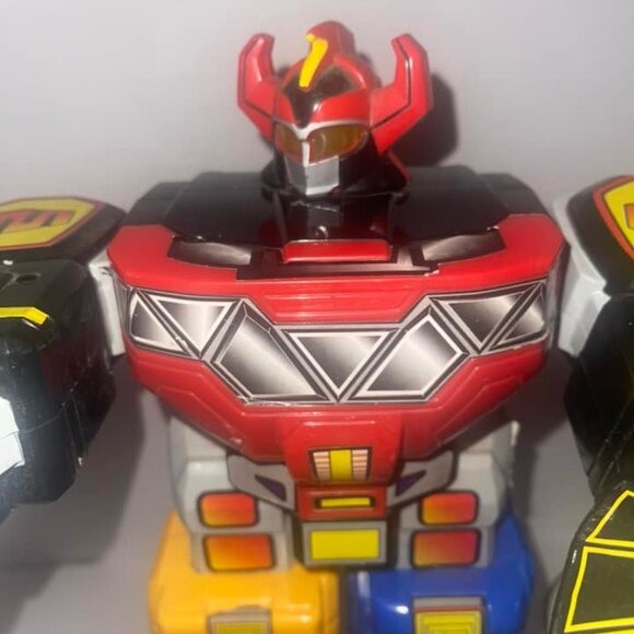 POWER RANGERS BANDAI DINO MEGAZORD 1993 WITH REMOTE CONTROL- non-working- 14" - Picture 4 of 8
